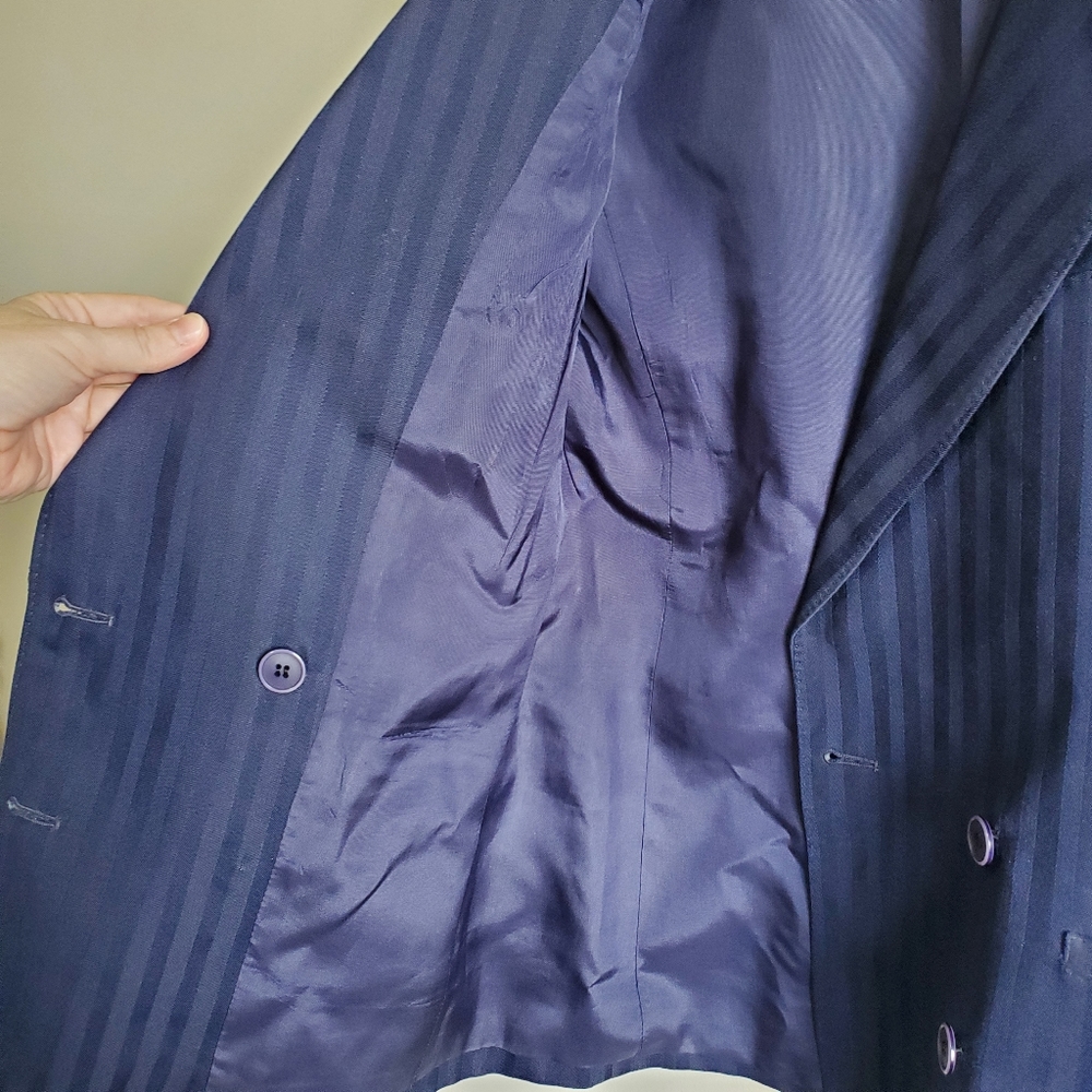 VINTAGE / S / Women's Mr. Jax Double Breasted Button Up Wool Blend Blazer Jacket - Picture 5 of 9